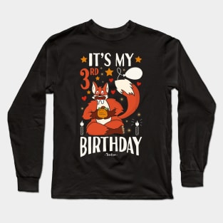 It's My 3rd Birthday Fox And Tacos Gifts Long Sleeve T-Shirt